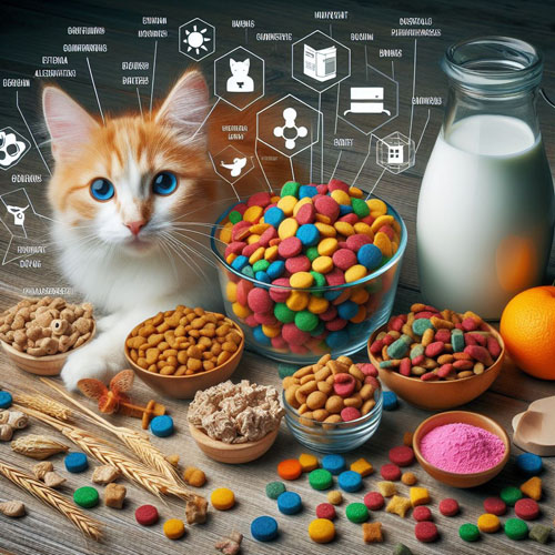 Artificial Colors, Flavors, and Preservatives in dry cat food