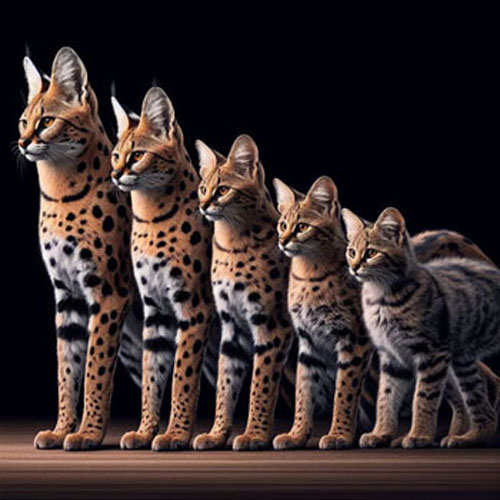 Exploring the Generations of Savannah Cats: From F1 to F7