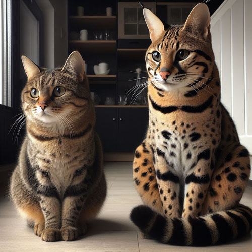 Distinguishing spotted domestic cats from Savannah cats