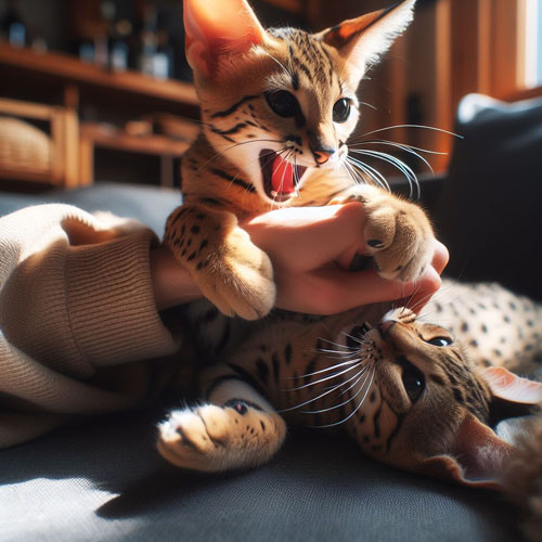 Addressing Playful Biting in Savannah Cats